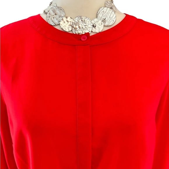 J. Crew Red Dressy Oversized Tunic - Picture 3 of 8